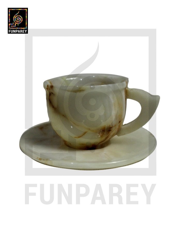 Onyx Stone Tea Cup Set (6 Cups & Saucers)