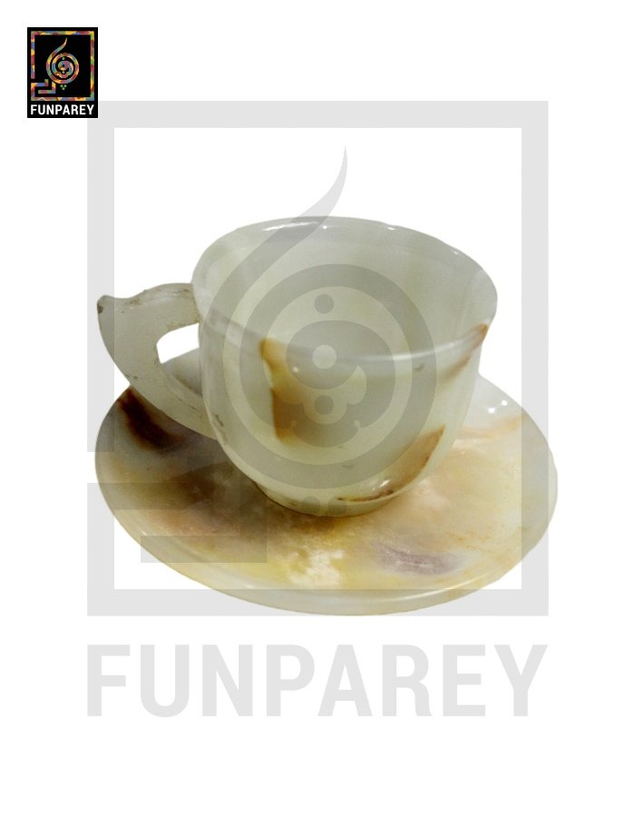 Onyx Stone Tea Cup Set (6 Cups & Saucers)