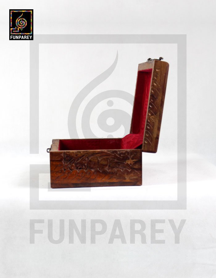 Hand Carved Wooden Jewelry Box 6/9
