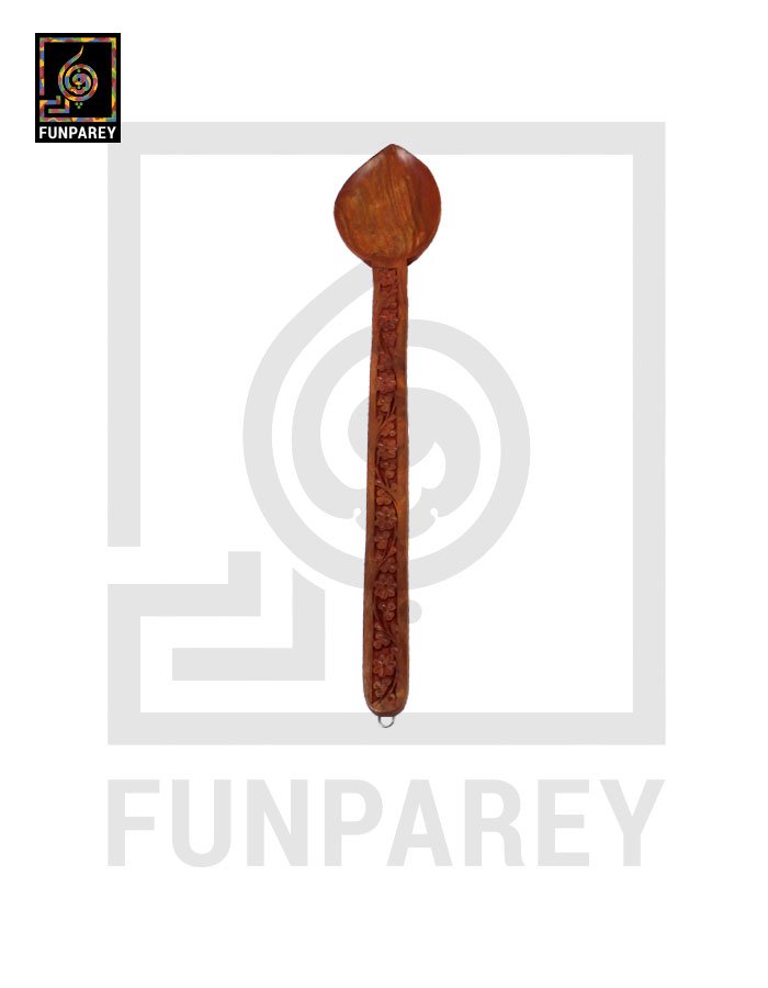 Hand Carved Wooden Decorative Spoon and Fork Wall Hanging 23"