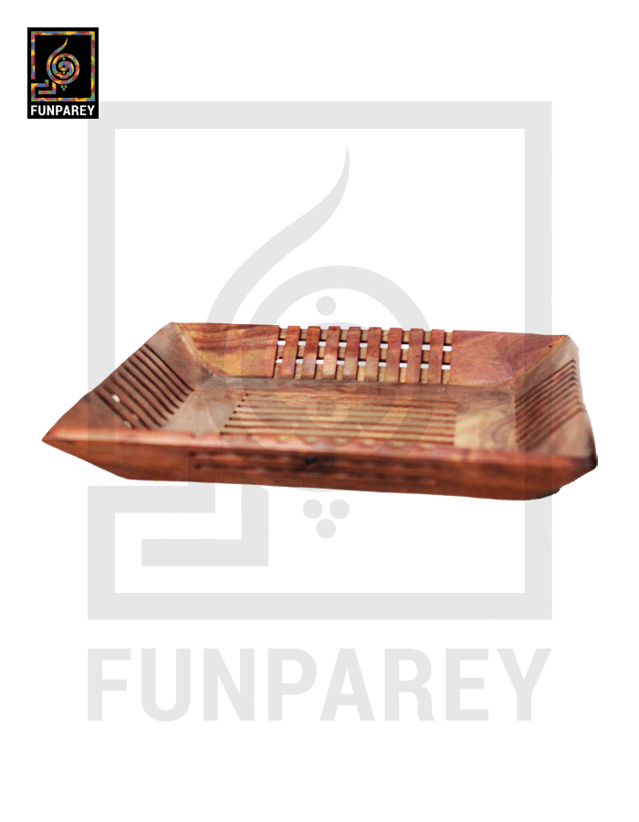 Handmade Wooden Square Tray 10"