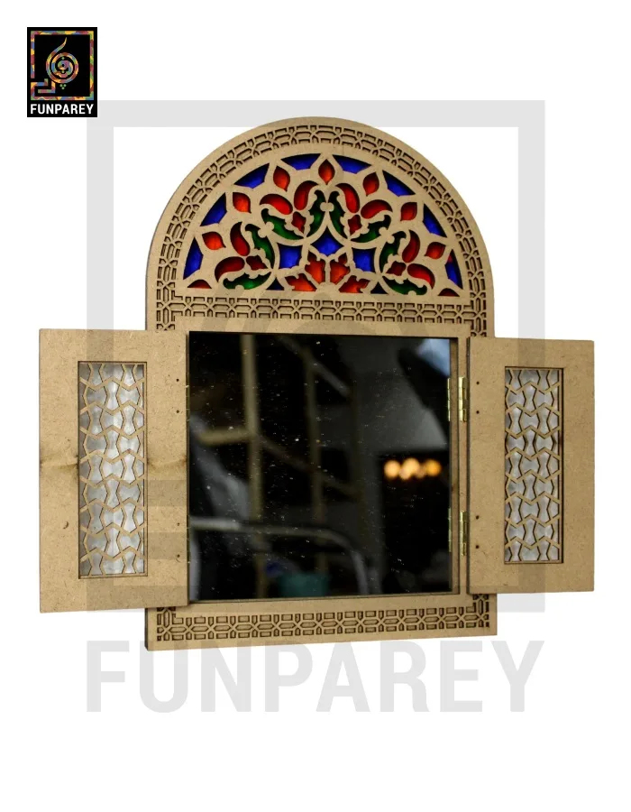 Handmade Decorative Doorway Mirror Bent (Small) 12"