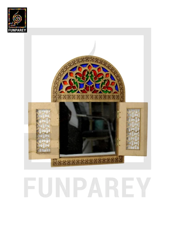 Handmade Decorative Doorway Mirror Bent (Small) 12"