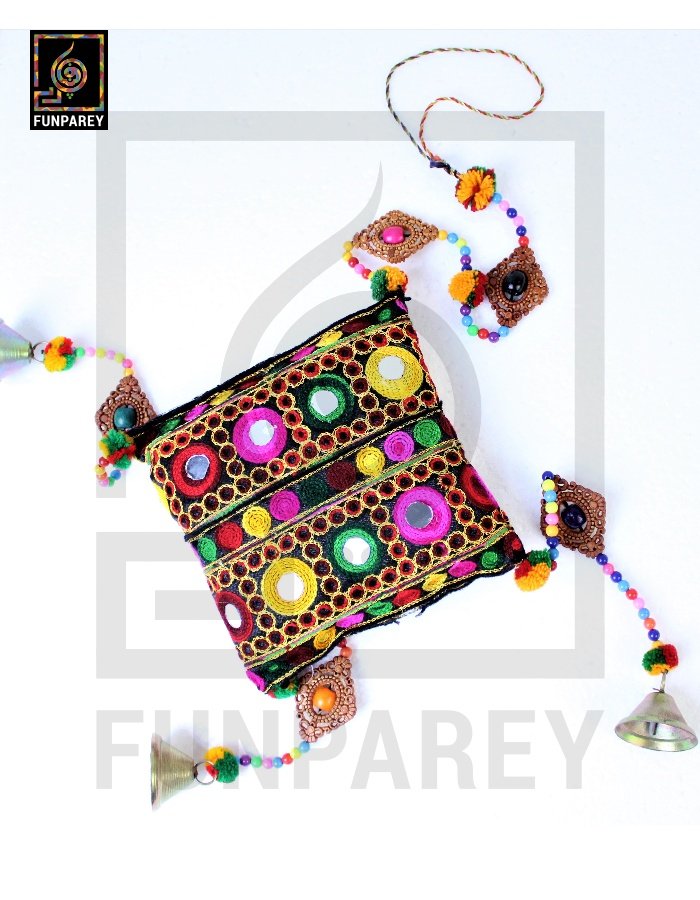 Handmade Antique Embroidered Cushion Door Chime Small (Single)