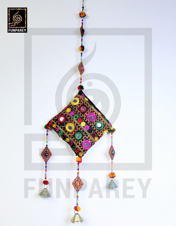 Handmade Antique Embroidered Cushion Door Chime Small (Single)