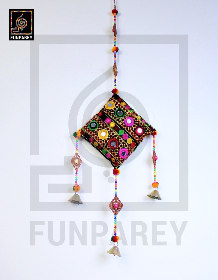 Handmade Antique Embroidered Cushion Door Chime Small (Single)