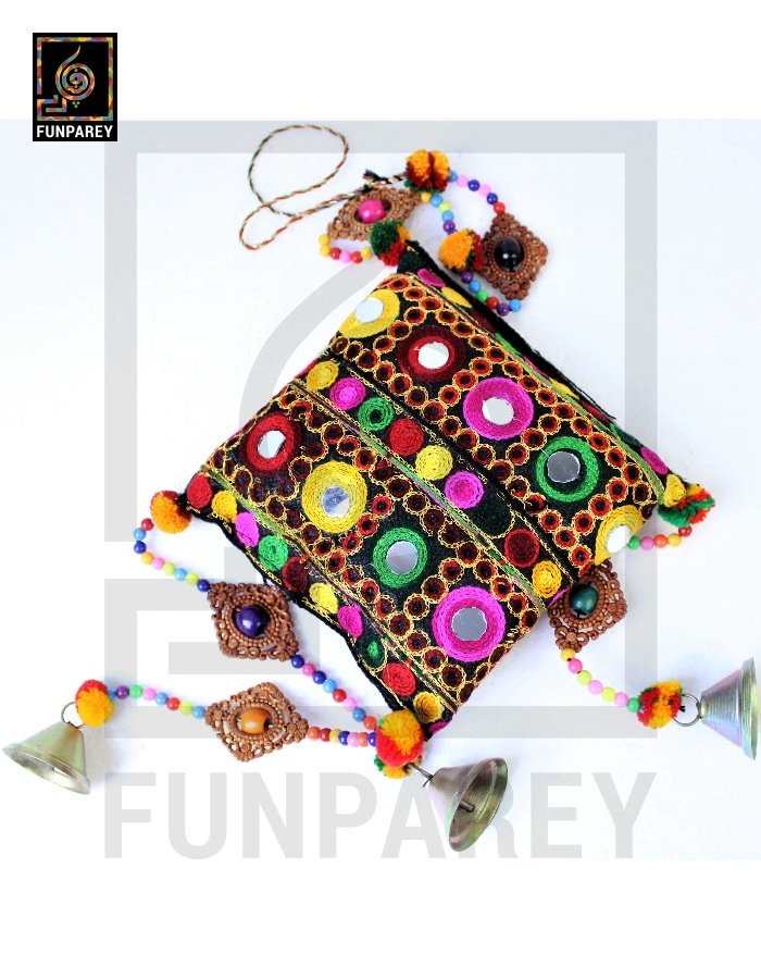 Handmade Antique Embroidered Cushion Door Chime Small (Single)