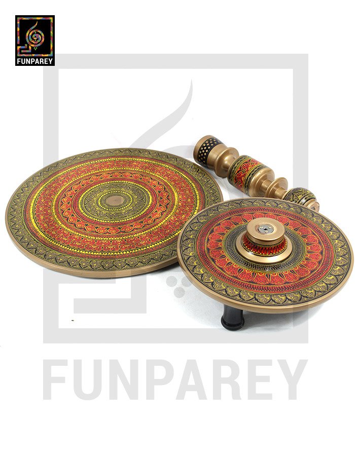 Wooden Table with Naqshi Art - 24"