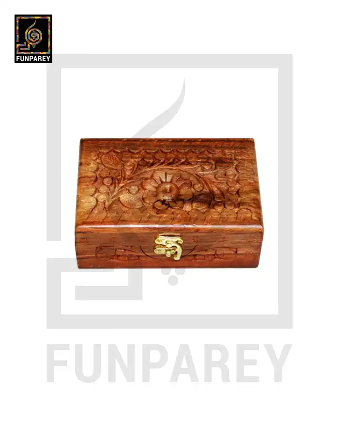 Hand Carved Premium Wooden Jewelry Box 4/6 Slim