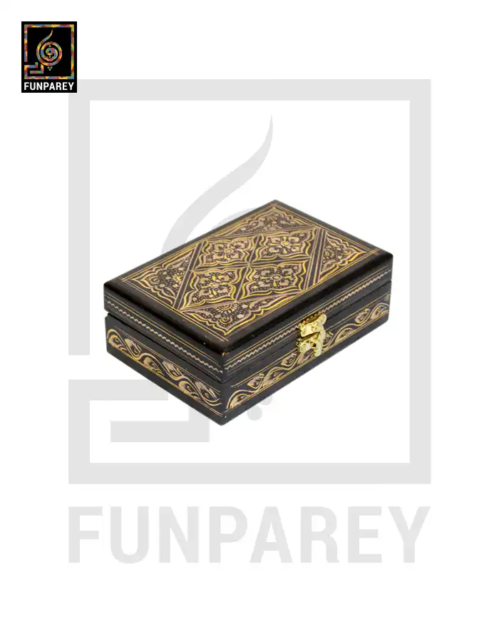 Jewelry Box With Nakshi Art - Golden 4/6