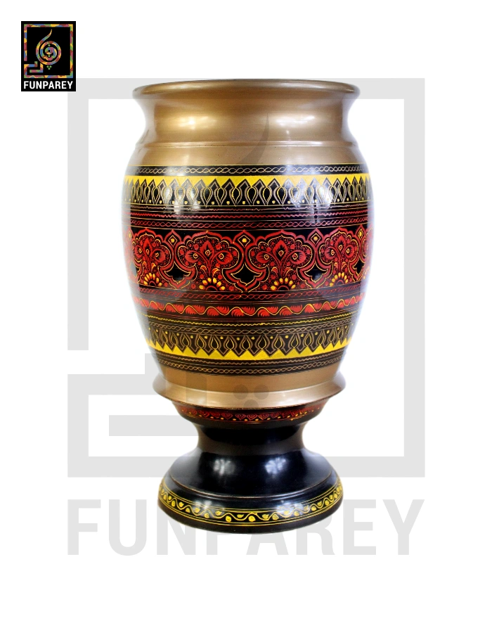 Wooden Planter Vase Naqshi Art