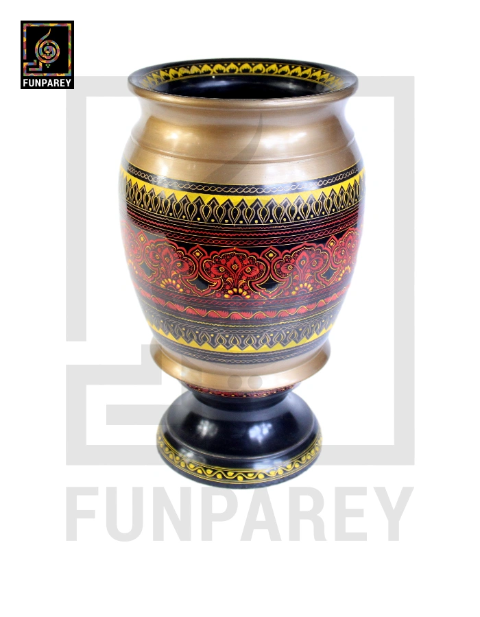 Wooden Planter Vase Naqshi Art