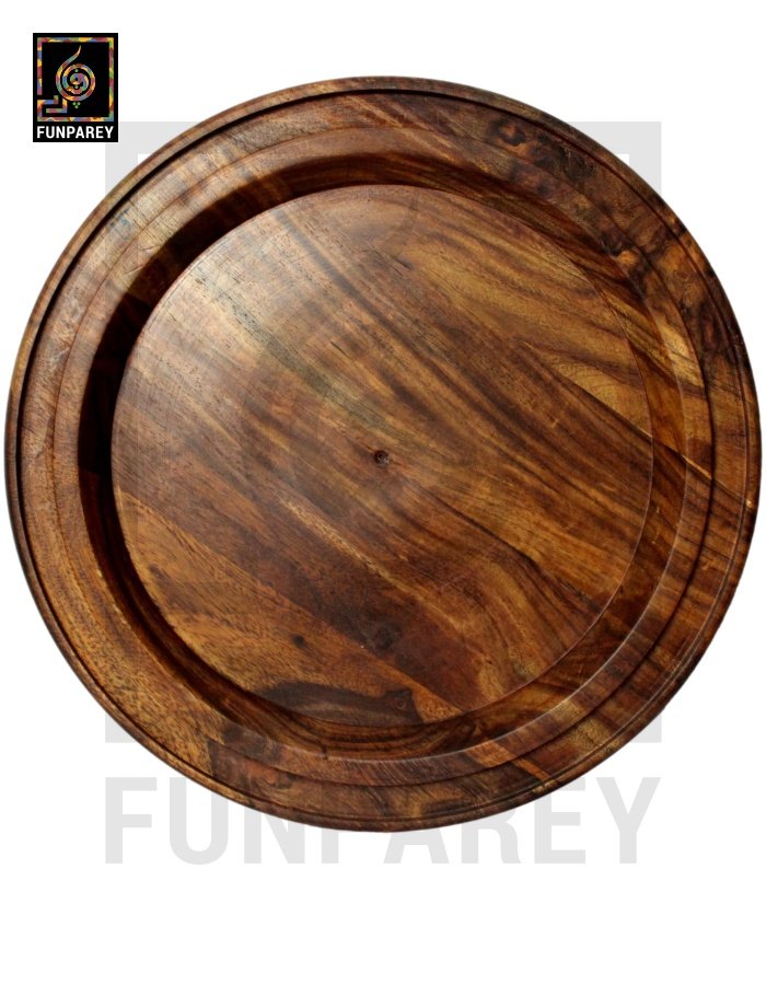 Premium Wooden Dry Fruit Bowl 12" With Brass Work