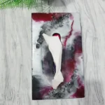 Epoxy Resin Tissue Box - Red & White 06