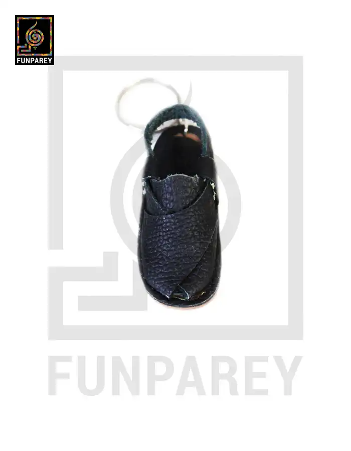 Hand Crafted Tribal Keychain with Kheri Black