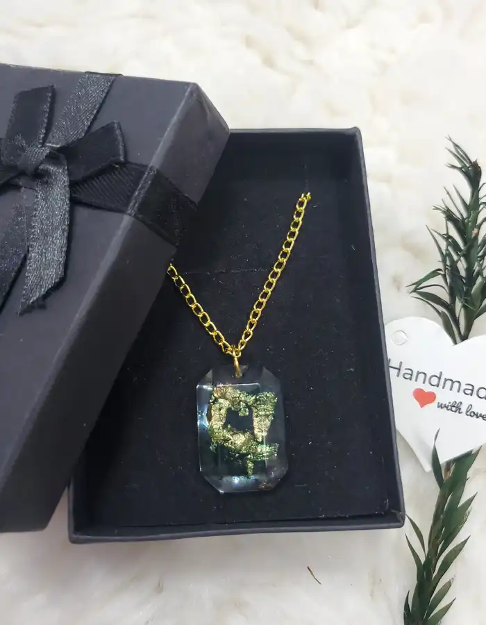 Irish Gold Handmade Resin Pendant