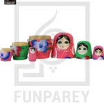 Matryoshka Russian Dolls Babushka Nesting Doll Set – Pink Multi Color 4 pcs (2)