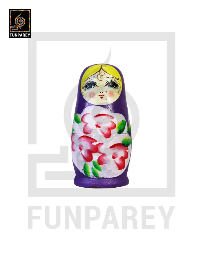 Matryoshka Russian Dolls Babushka Nesting Doll Set – Purple 5pcs