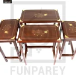 Nesting Tables With Distinct Brass Work