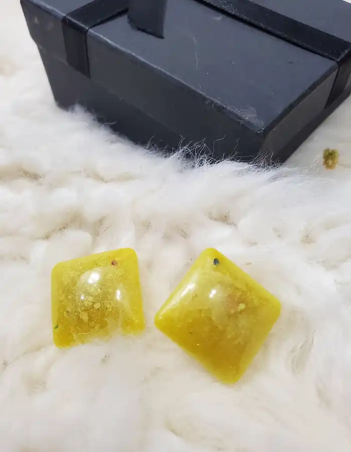 Resin Art Earrings Lemonade