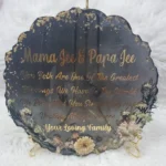 Resin Botanical Plaque With Stand - Custom Color and Design 02