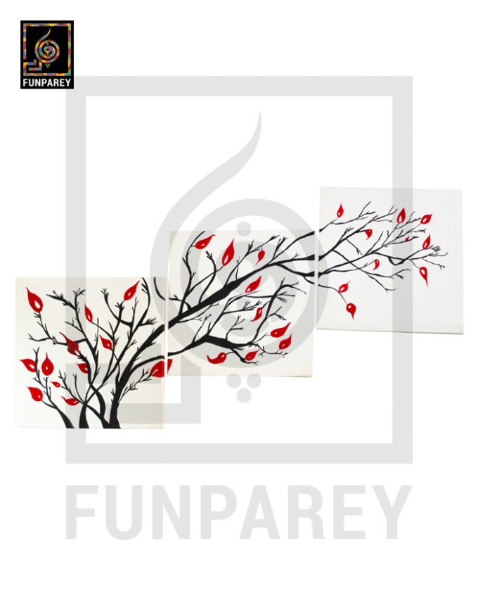 Acrylic Painting Set ‘BLUSH MOTIF’ 12×12 (Set of 3)