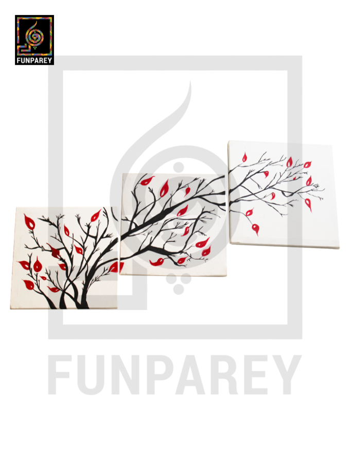 Acrylic Painting Set ‘BLUSH MOTIF’ 12×12 (Set of 3)