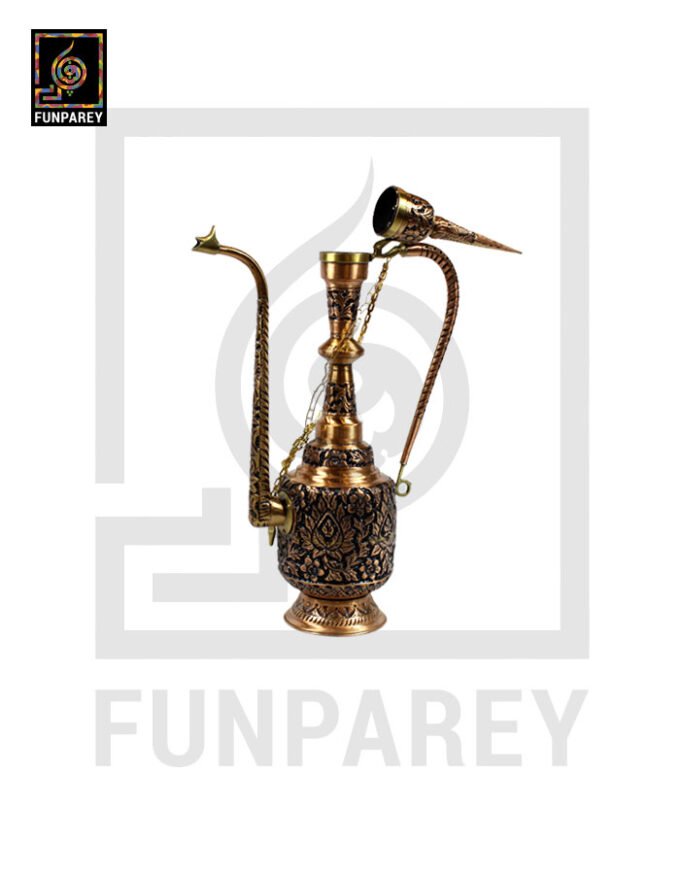 Handmade Vintage Copper Pitcher Lamp 30″ With Deco Work