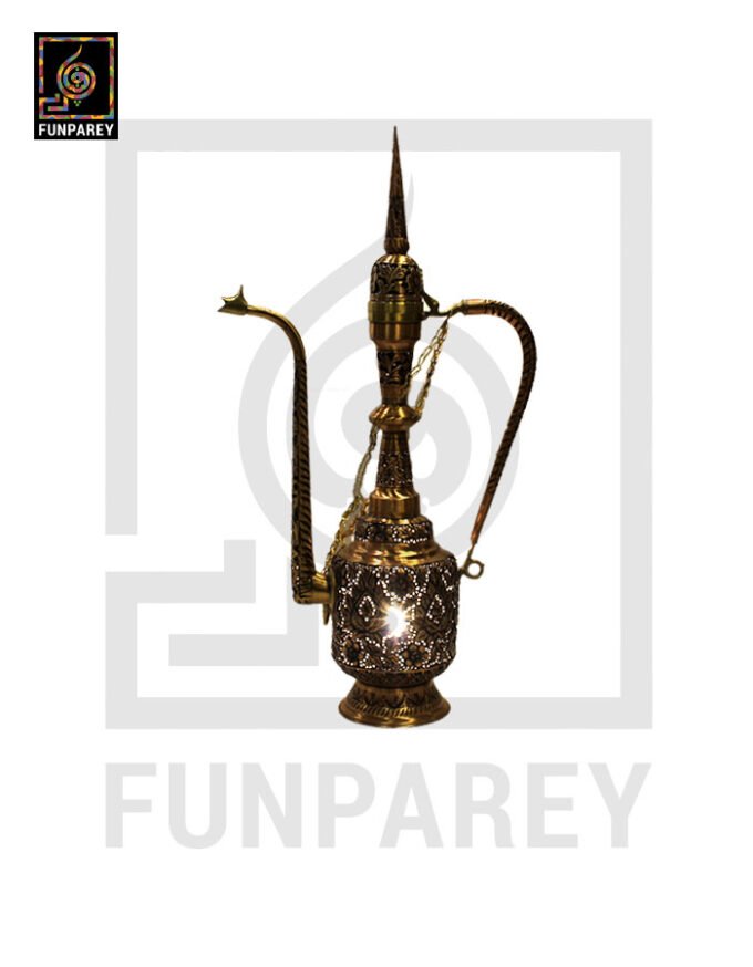 Handmade Vintage Copper Pitcher Lamp 30″ With Deco Work