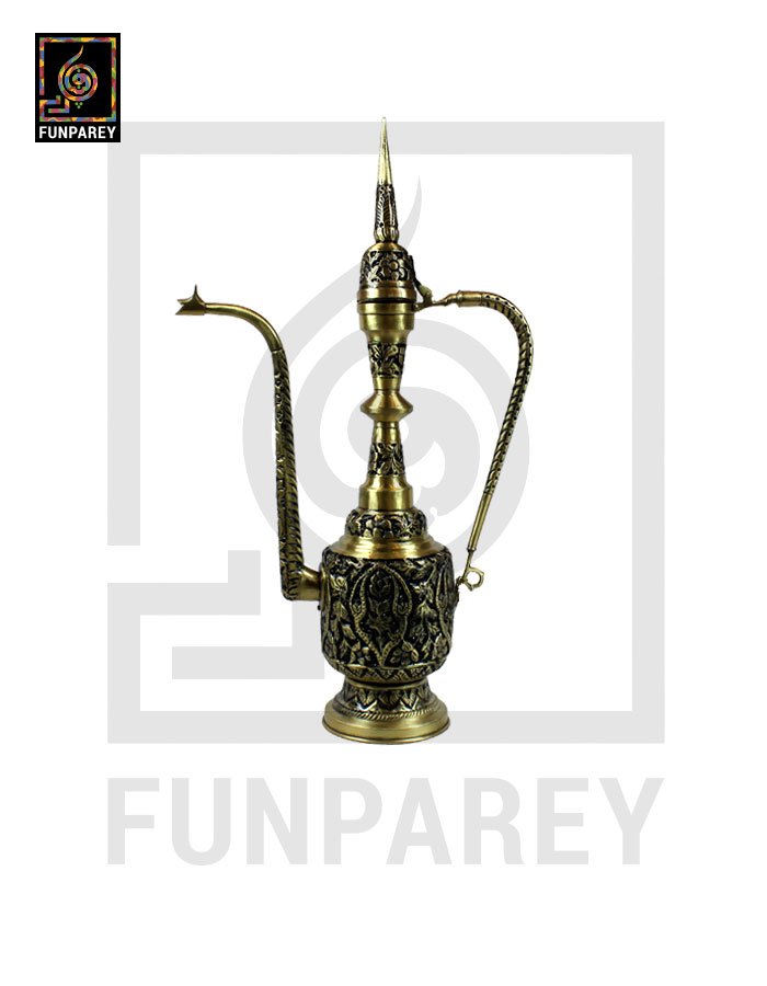 Handmade Vintage Copper Pitcher Lamp 30″ With Deco Work