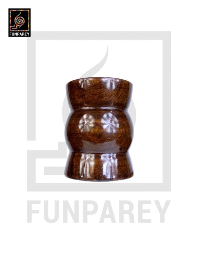 Premium Hardwood Accessory jar Hourglass Shaped