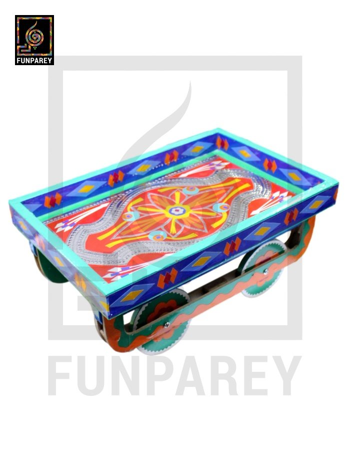 Handmade Wooden Truck Art Cart / Carriage / Rehra / Thela