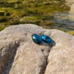 Handcrafted Resin Earring Velvet Blue 001