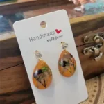 Handcrafted Resin Earrings - Botanical Rites 02
