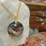 Handcrafted Resin Pendant Botanica - Luna 06