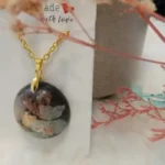 Handcrafted Resin Pendant Botanica - Luna 07