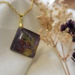 Handcrafted Resin Pendant - Zar-e-Gul 02