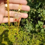 Handcrafted ResinPendant - Blush Bloom 002