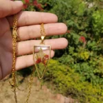 Handcrafted ResinPendant - Blush Bloom 005