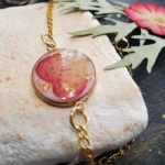 Handmade Resin Bracelet - Golden Garden 003