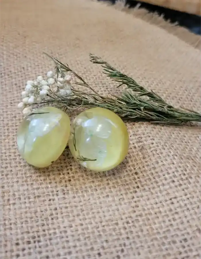 Handmade Resin Earrings - Contemplation
