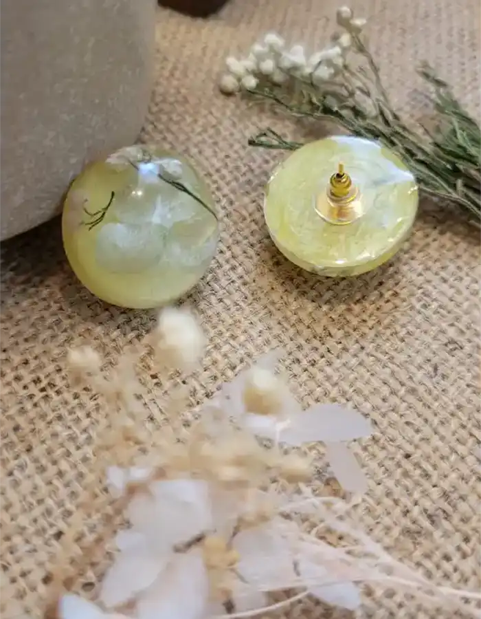 Handmade Resin Earrings - Contemplation