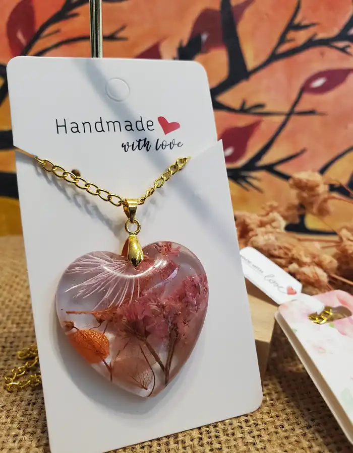 Handmade Resin Pendant - Botanic Affection