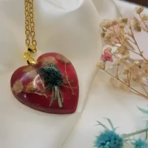 Handmade Resin Pendant Floral - Emblems 7x9