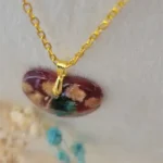 Handmade Resin Pendant Floral - Emblems 06