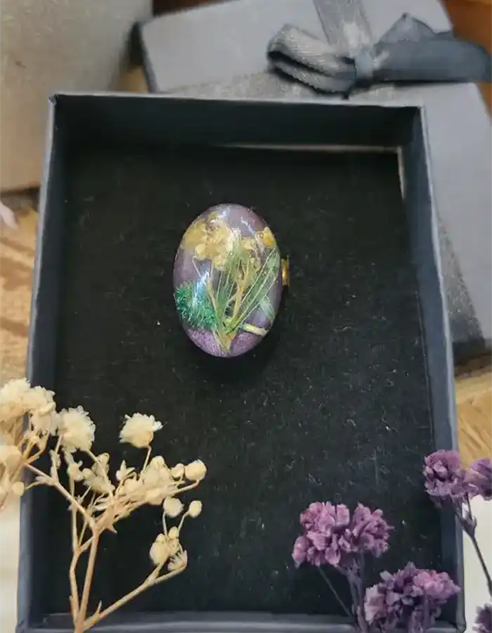 Handmade Resin Ring - Violet Hour