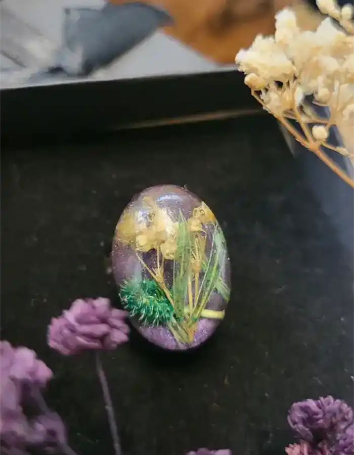 Handmade Resin Ring - Violet Hour