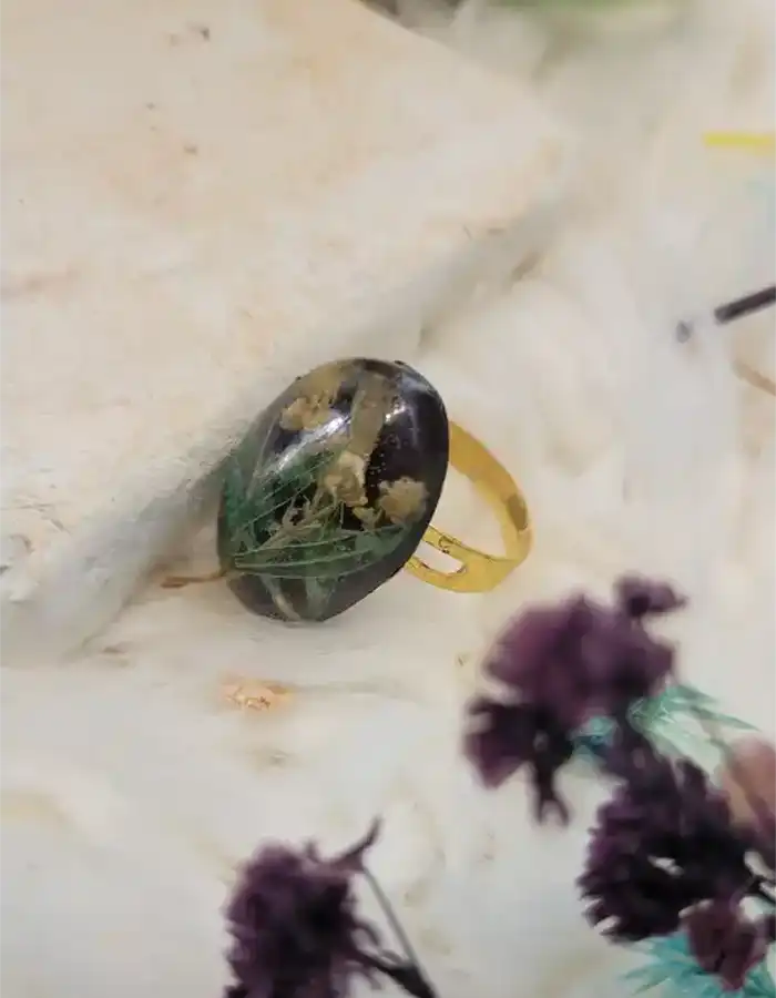 Handmade Resin Ring - Violet Hour