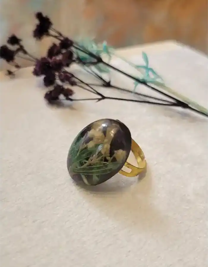 Handmade Resin Ring - Violet Hour