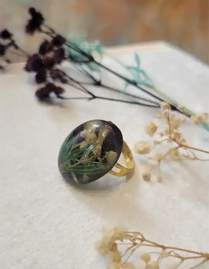 Handmade Resin Ring - Violet Hour 7x9